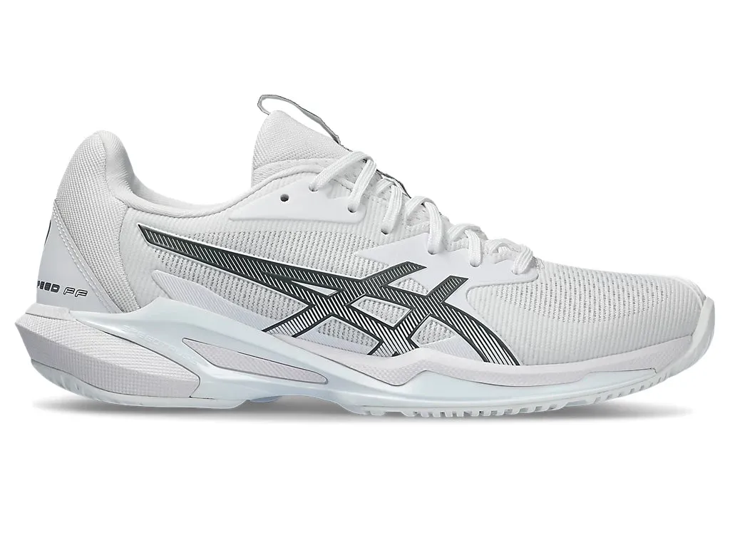 Asics Women's Solution Speed FF 3 Tennis Shoes in White/Metropolis