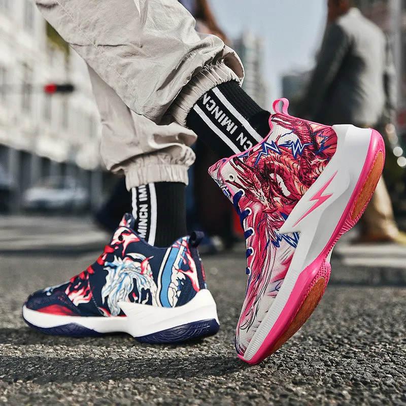 Graffiti High - Top Mandarin Duck Basketball Shoes