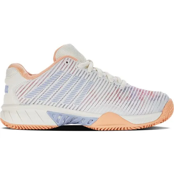 K-Swiss Hypercourt Express 2 White, Peach, & Heather Women's Clay Court Tennis Shoes