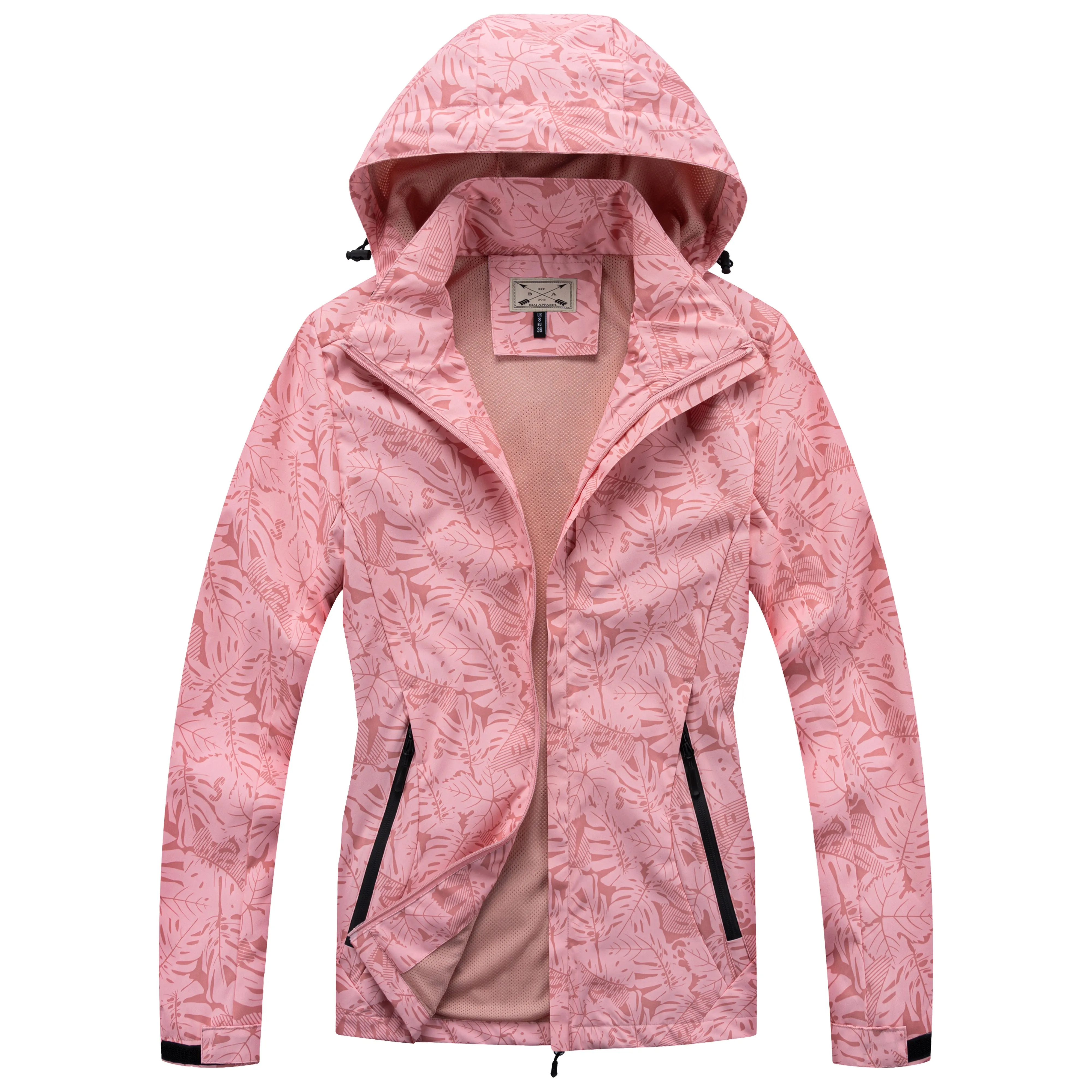 Ladies Printed Rain Jacket - Navy