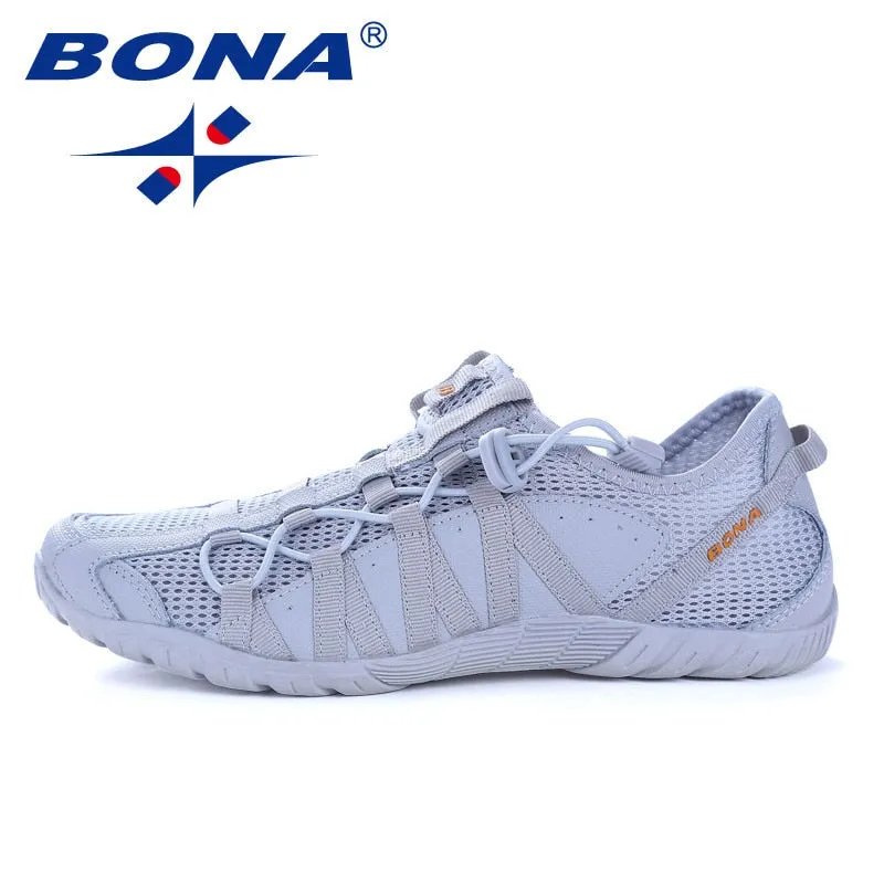 Men Running Shoes Lace Up Athletic