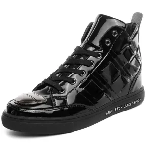 Men's Gold Designer High Top Ankle Shoe