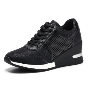 Women Walking Running Shoes Height Increasing Comfortable